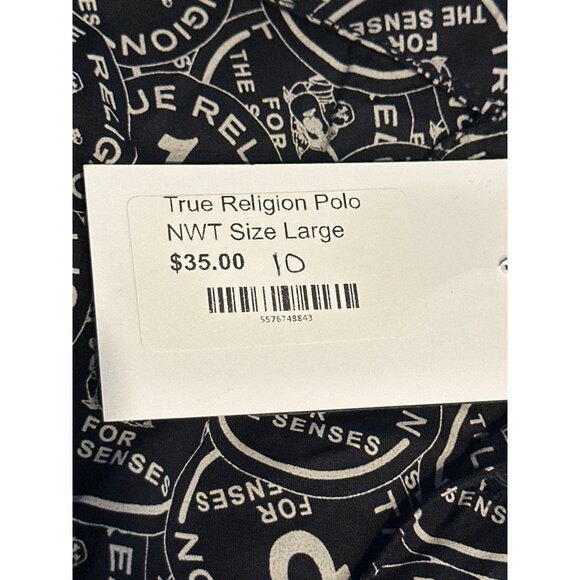 True Religion Mens Resort Shirt Jet Black NWT Size L - Picture 6 of 6